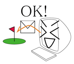 talking golf ball sticker #2417318