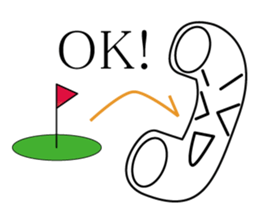 talking golf ball sticker #2417320