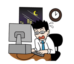 Tom, ordinary salary man sticker #2417419