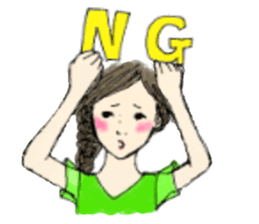 stylish girls sticker #2417668