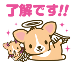 angel corgi & devil corgi sticker #2418104