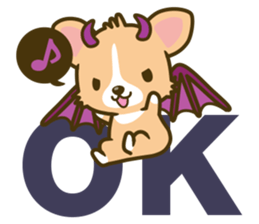 angel corgi & devil corgi sticker #2418116