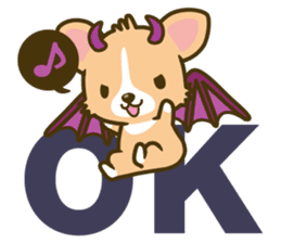 angel corgi & devil corgi sticker #2418116