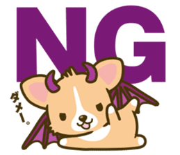 angel corgi & devil corgi sticker #2418118