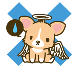angel corgi & devil corgi sticker #2418119
