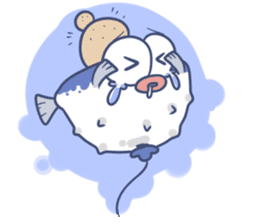 Cute Blowfish Life sticker #2418709