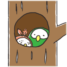 green owl sticker #2420535