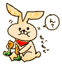 odangochan with suttoboke rabbit sticker #2421312