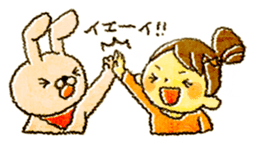 odangochan with suttoboke rabbit sticker #2421318