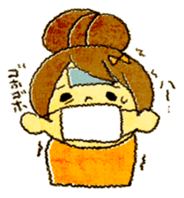 odangochan with suttoboke rabbit sticker #2421319