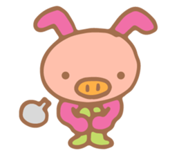 Rabbit Pig sticker #2422147
