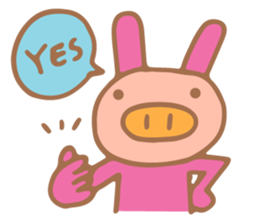 Rabbit Pig sticker #2422169