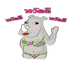 Rhino Chan Bikini sticker #2422817