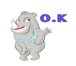 Rhino Chan Bikini sticker #2422818