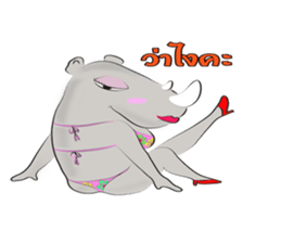 Rhino Chan Bikini sticker #2422825
