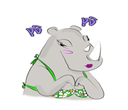Rhino Chan Bikini sticker #2422844