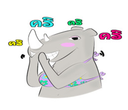Rhino Chan Bikini sticker #2422849