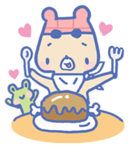 Swimming lovely bear sticker #2423033