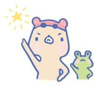 Swimming lovely bear sticker #2423040