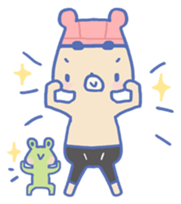 Swimming lovely bear sticker #2423043