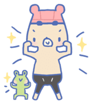Swimming lovely bear sticker #2423043