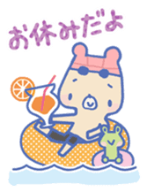 Swimming lovely bear sticker #2423048