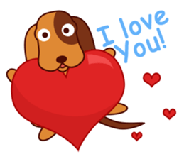 Lucky - the cute puppy dog - (EN) sticker #2423418