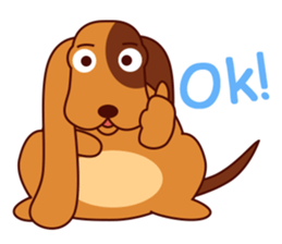 Lucky - the cute puppy dog - (EN) sticker #2423423