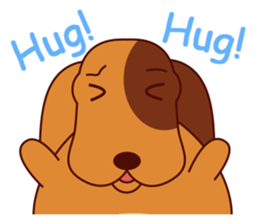 Lucky - the cute puppy dog - (EN) sticker #2423429