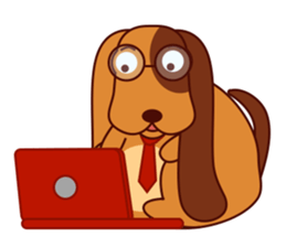 Lucky - the cute puppy dog - (EN) sticker #2423445