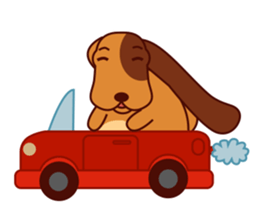 Lucky - the cute puppy dog - (EN) sticker #2423448