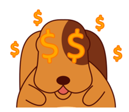 Lucky - the cute puppy dog - (EN) sticker #2423450