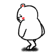 A white bear and penguin sticker #2424069