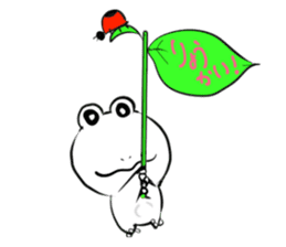 Sticker of a white frog sticker #2424226