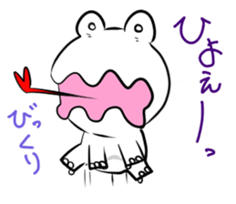 Sticker of a white frog sticker #2424235
