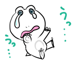 Sticker of a white frog sticker #2424236
