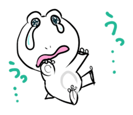 Sticker of a white frog sticker #2424236