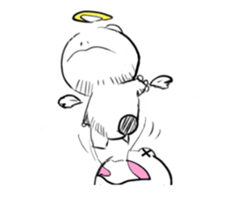 Sticker of a white frog sticker #2424239