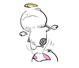 Sticker of a white frog sticker #2424239