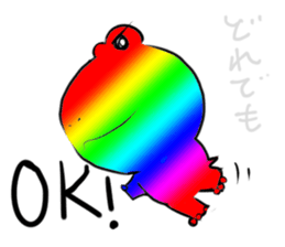 Sticker of a white frog sticker #2424241