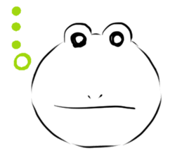 Sticker of a white frog sticker #2424250