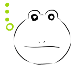 Sticker of a white frog sticker #2424250