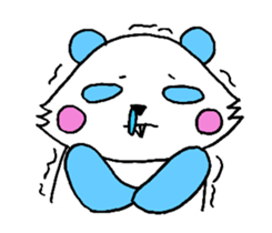 Panda have buck teeth. sticker #2425519