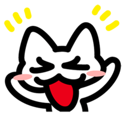 sticker of a white cat sticker #2425576