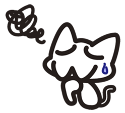 sticker of a white cat sticker #2425583