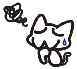 sticker of a white cat sticker #2425583