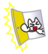 sticker of a white cat sticker #2425595