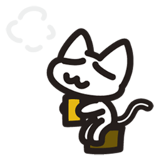 sticker of a white cat sticker #2425597