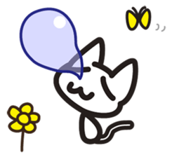 sticker of a white cat sticker #2425598