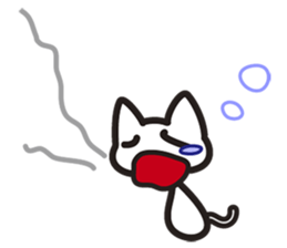 sticker of a white cat sticker #2425599